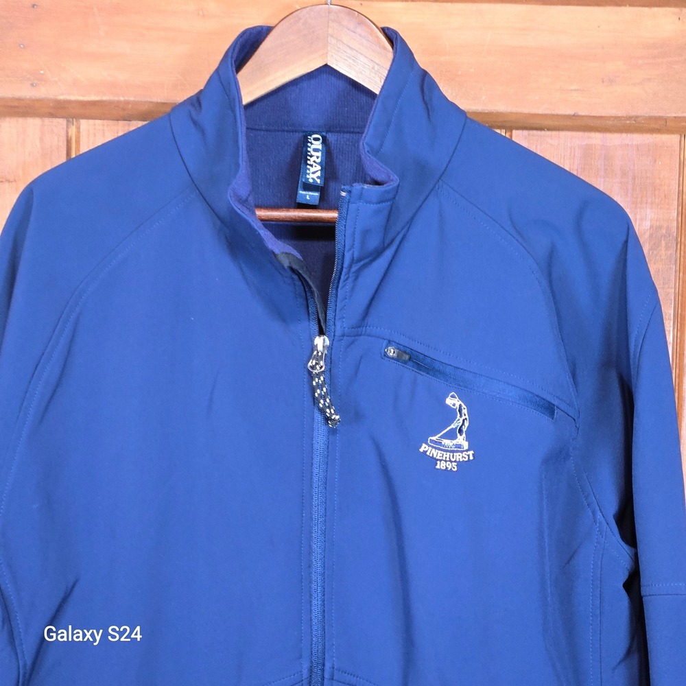 OURAY Sportswear Pinehurst 1895 Embroidered Blue‎ Full Zip Jacket Mens Size L